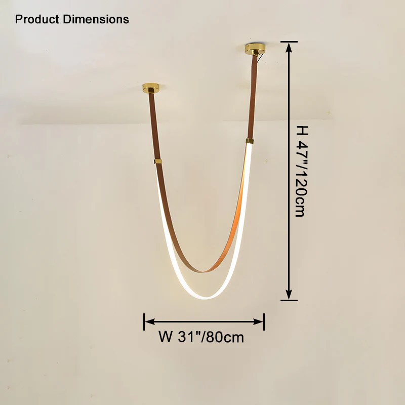 WOMO Ribbon Leather Chandelier-WM2908 - Image 15