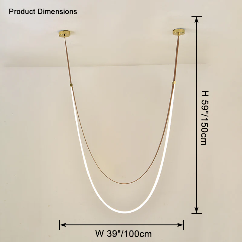 WOMO Ribbon Leather Chandelier-WM2908 - Image 17