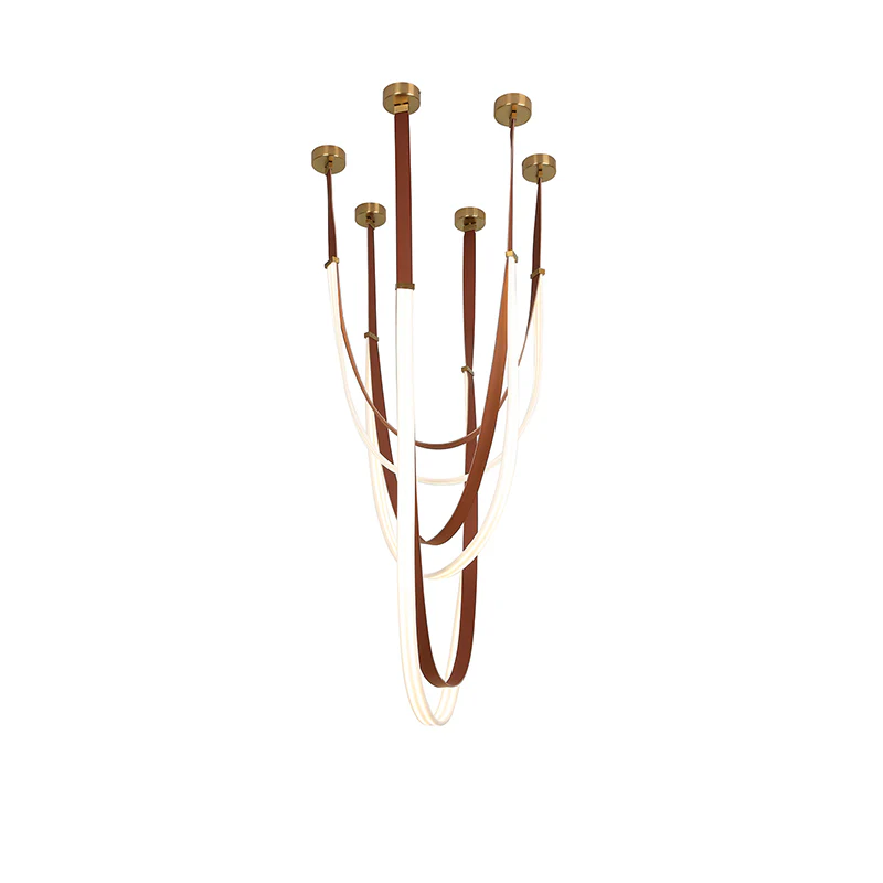WOMO Ribbon Leather Chandelier-WM2908 - Image 20