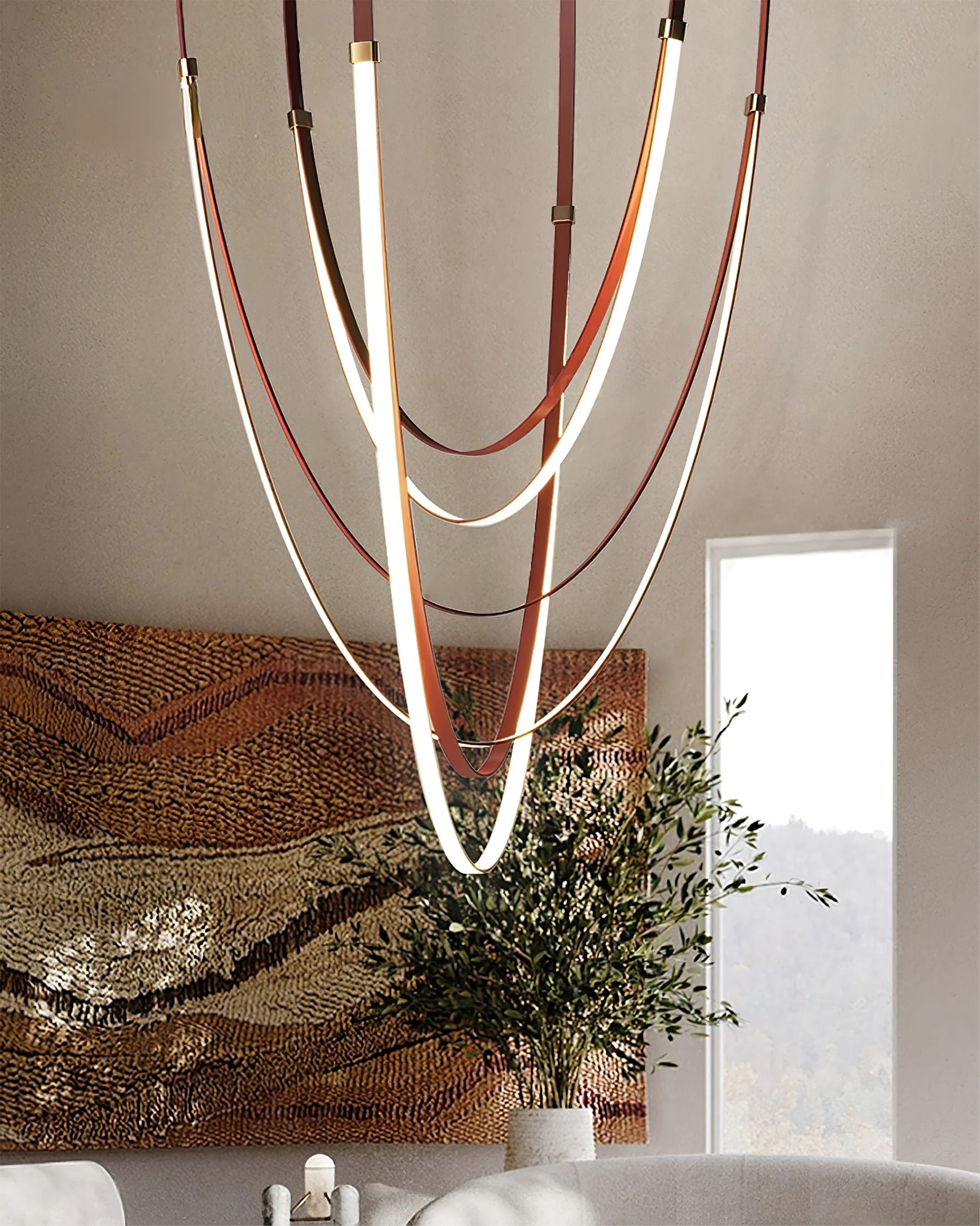 WOMO Ribbon Leather Chandelier-WM2908 - Image 7