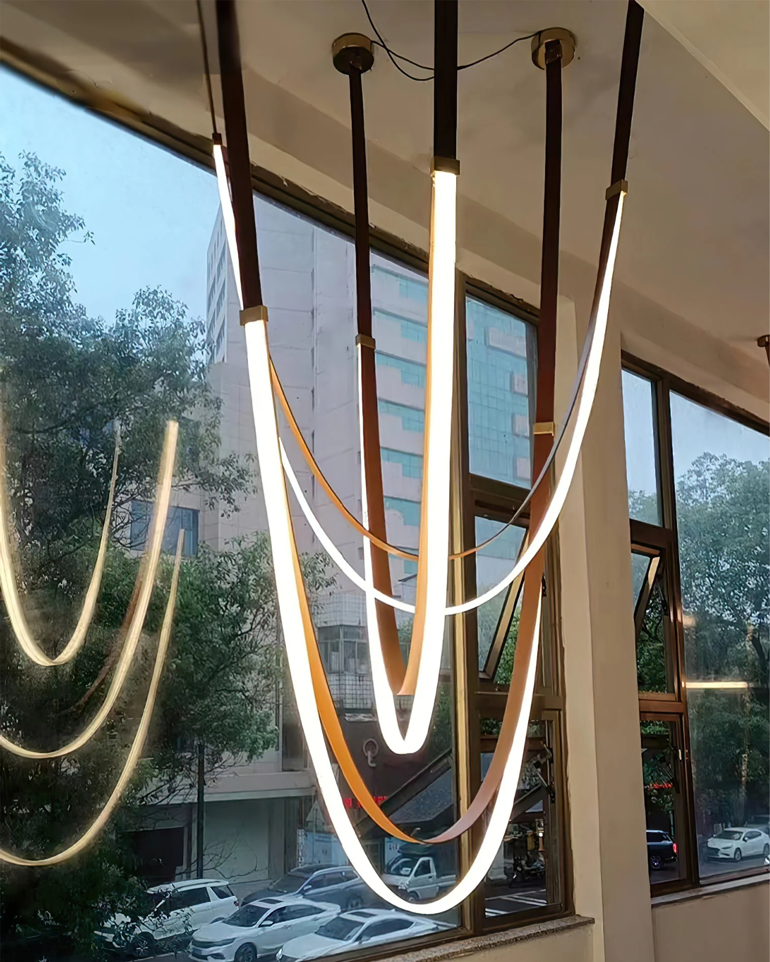 WOMO Ribbon Leather Chandelier-WM2908 - Image 8