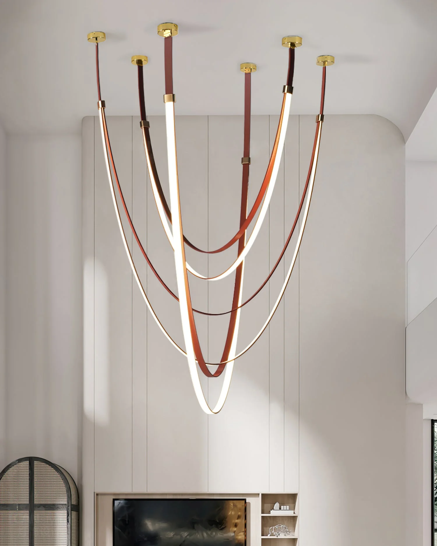WOMO Ribbon Leather Chandelier-WM2908 - Image 9