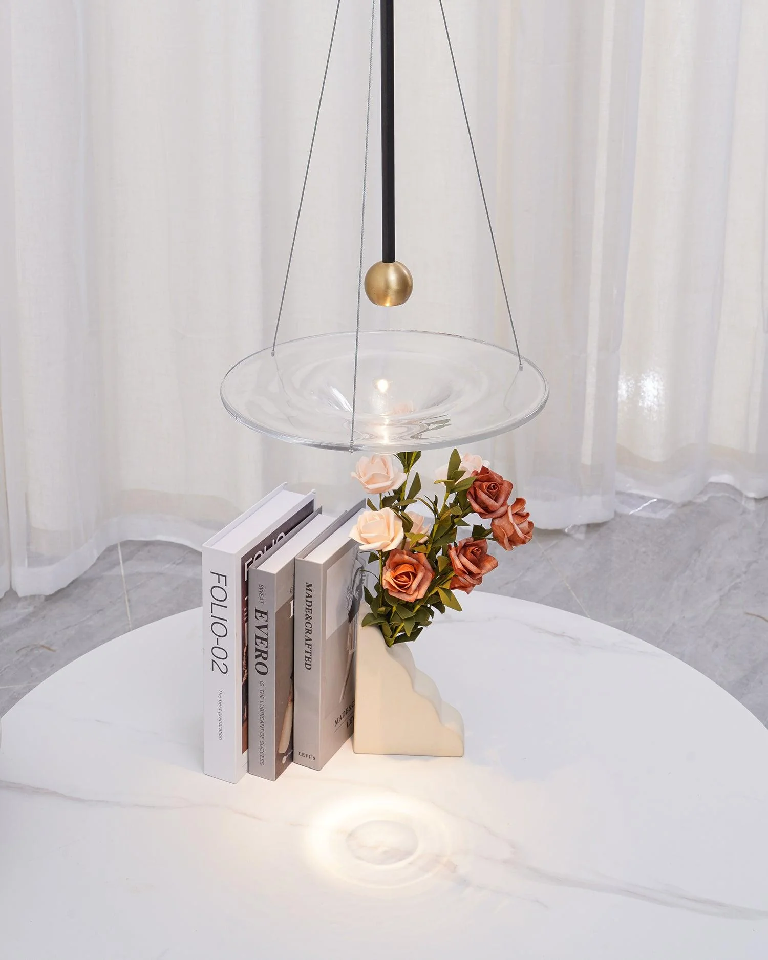 WOMO Ripple Glass Pendant Light-WM2092 - Image 10
