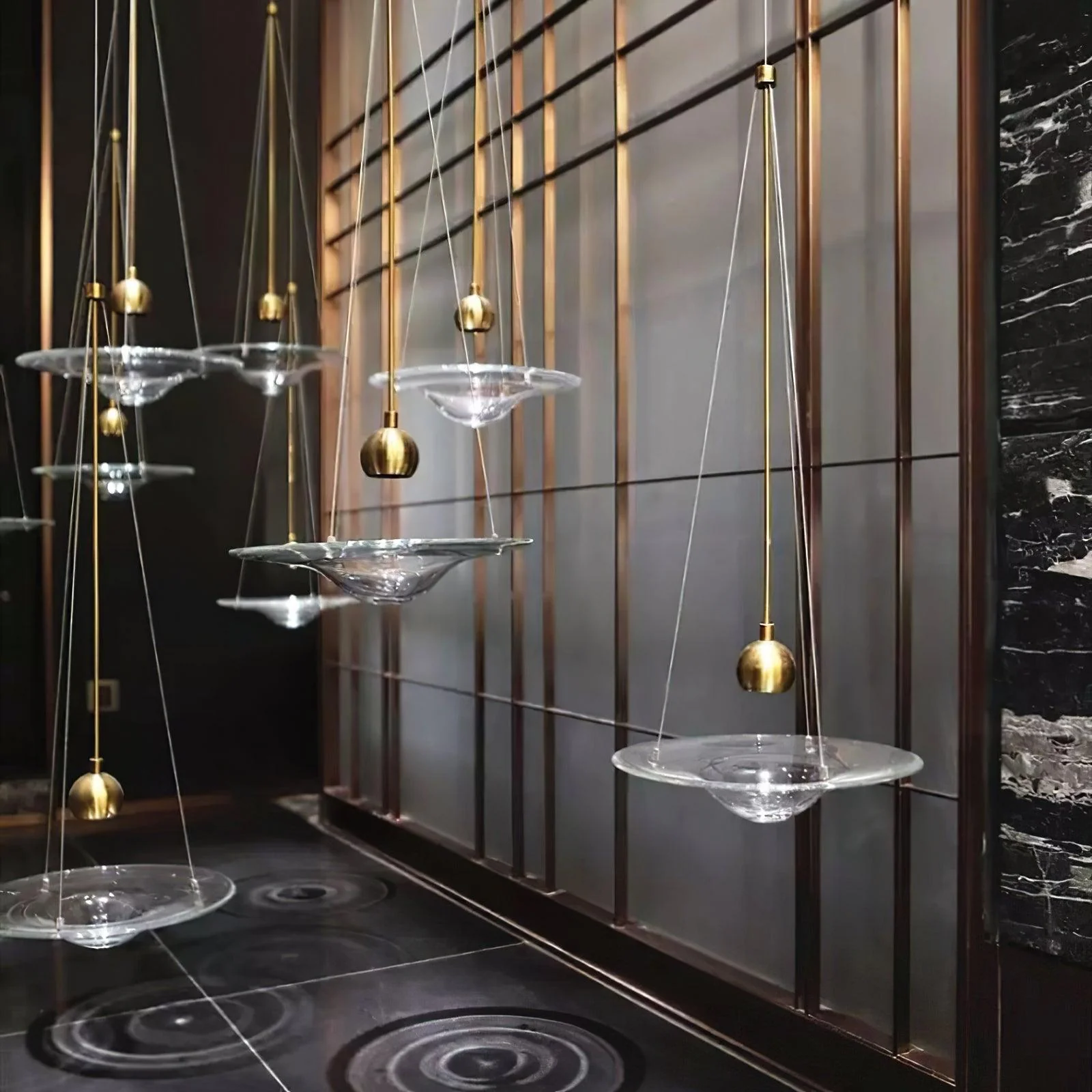 WOMO Ripple Glass Pendant Light-WM2092 - Image 14