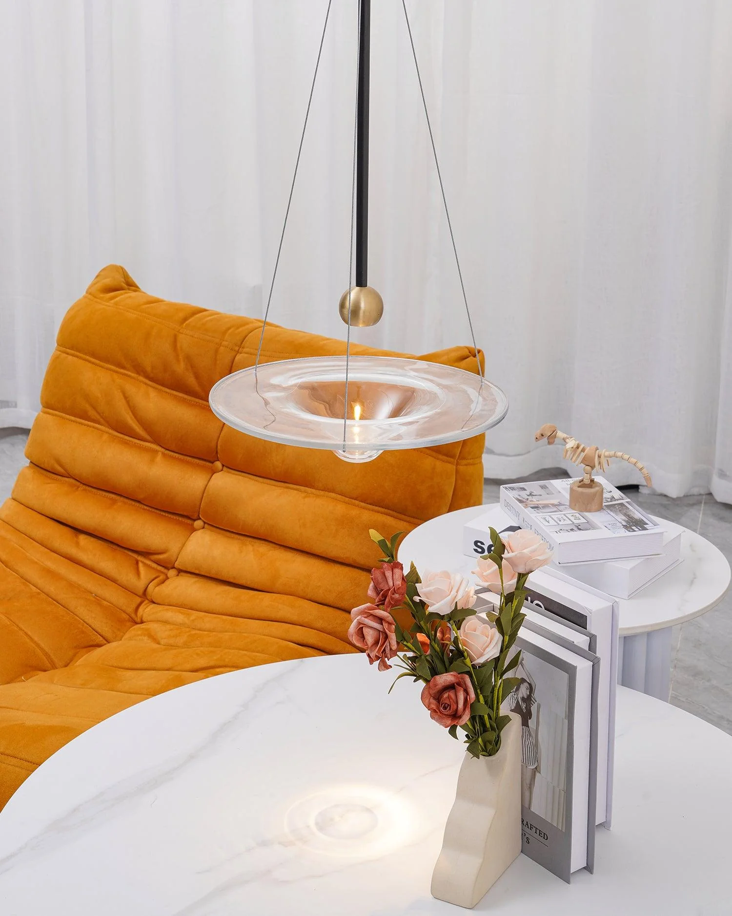 WOMO Ripple Glass Pendant Light-WM2092 - Image 20