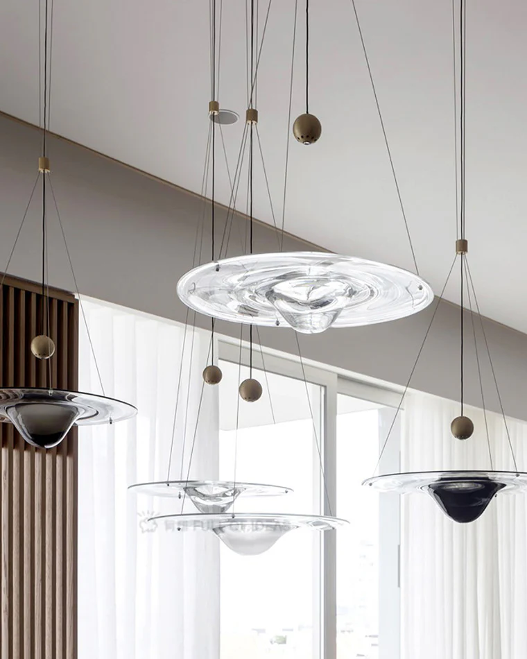 WOMO Ripple Glass Pendant Light-WM2092 - Image 5