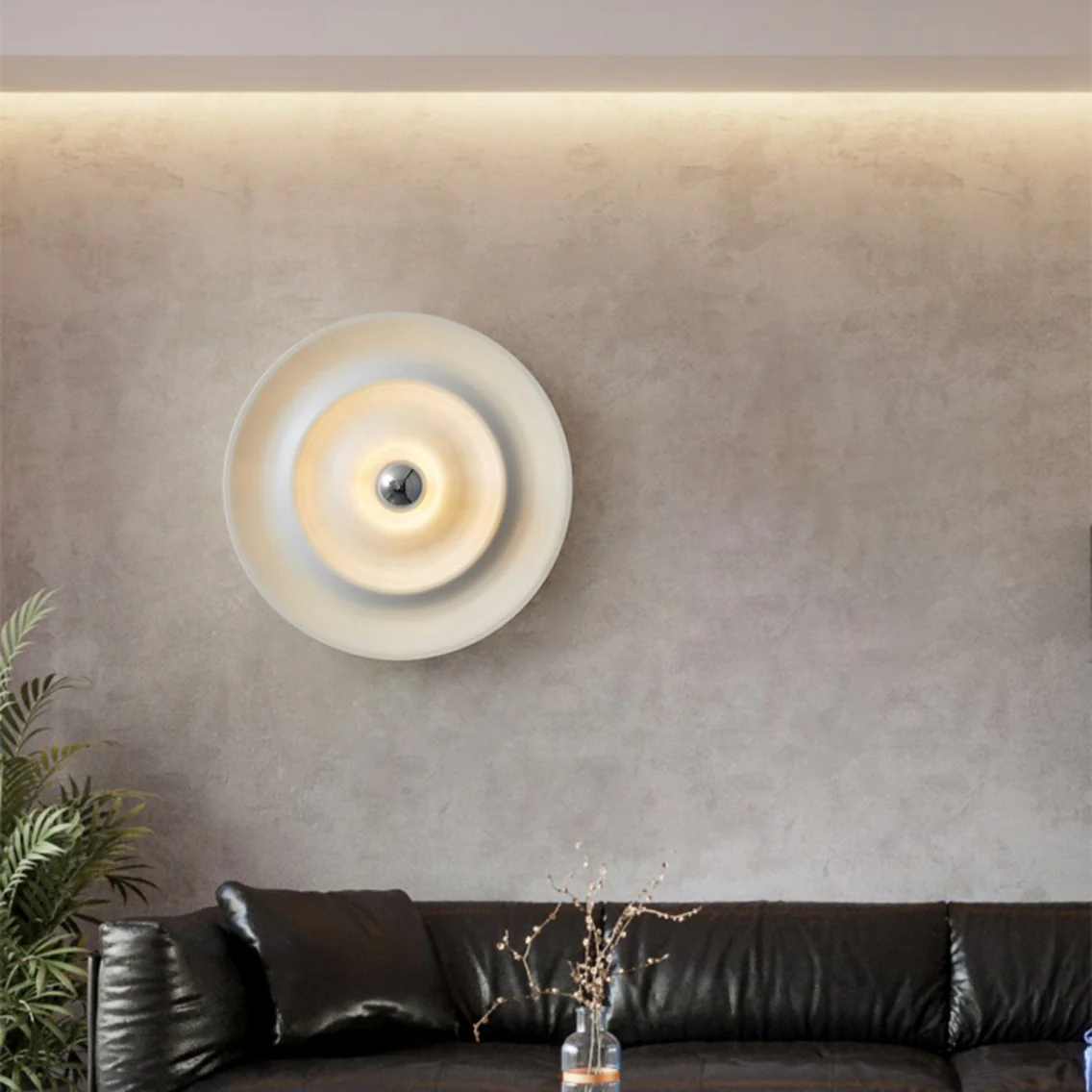 WOMO Rippled Disc Wall Sconce-WM6121 - Image 4