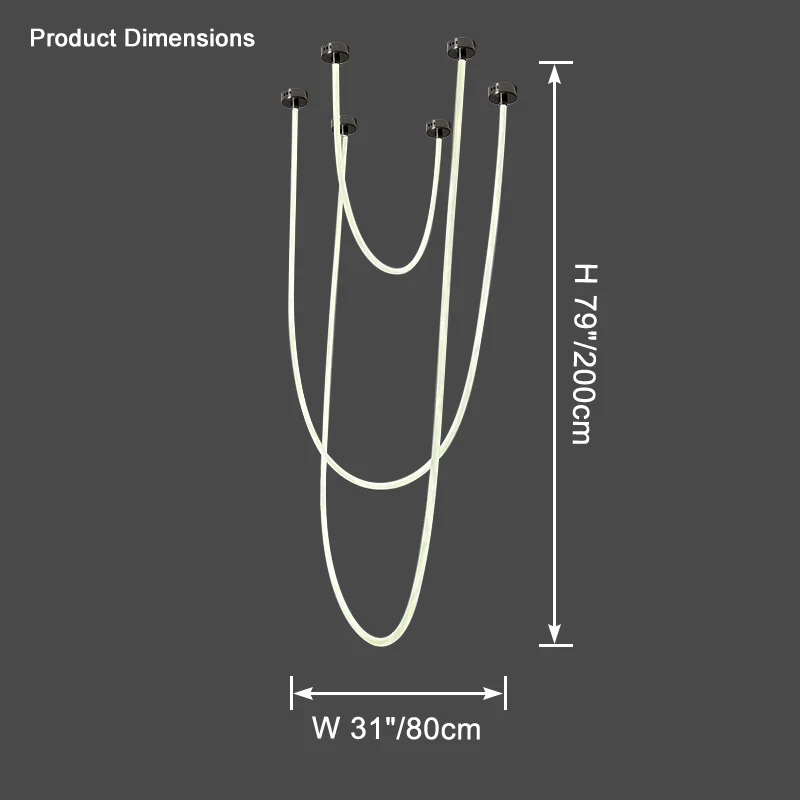 WOMO Rope Led Chandelier-WM2312 - Image 44
