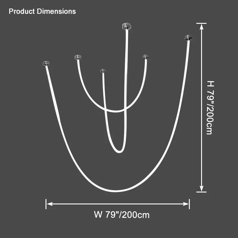 WOMO Rope Led Chandelier-WM2312 - Image 46