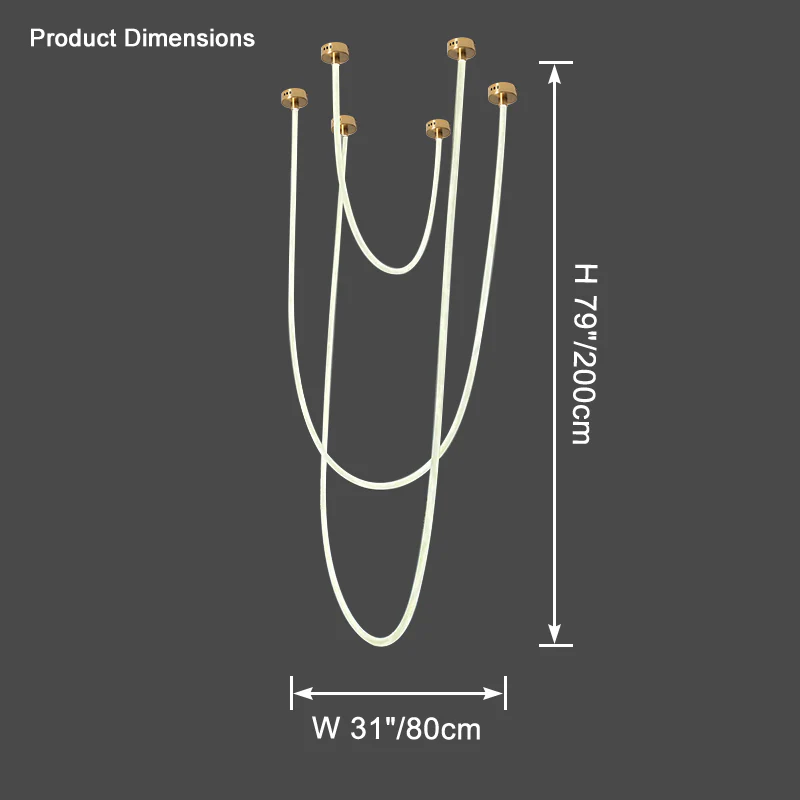 WOMO Rope Led Chandelier-WM2312 - Image 74