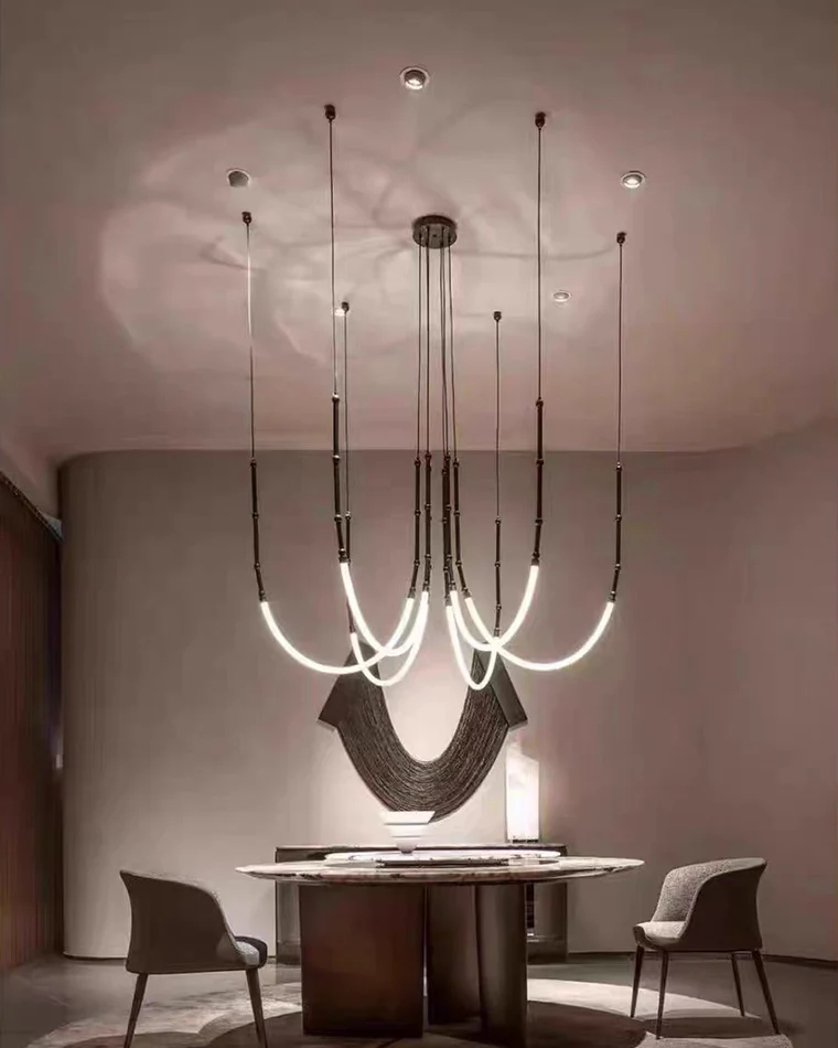 WOMO Bamboo Rope LED Chandelier-WM2752 - Image 7
