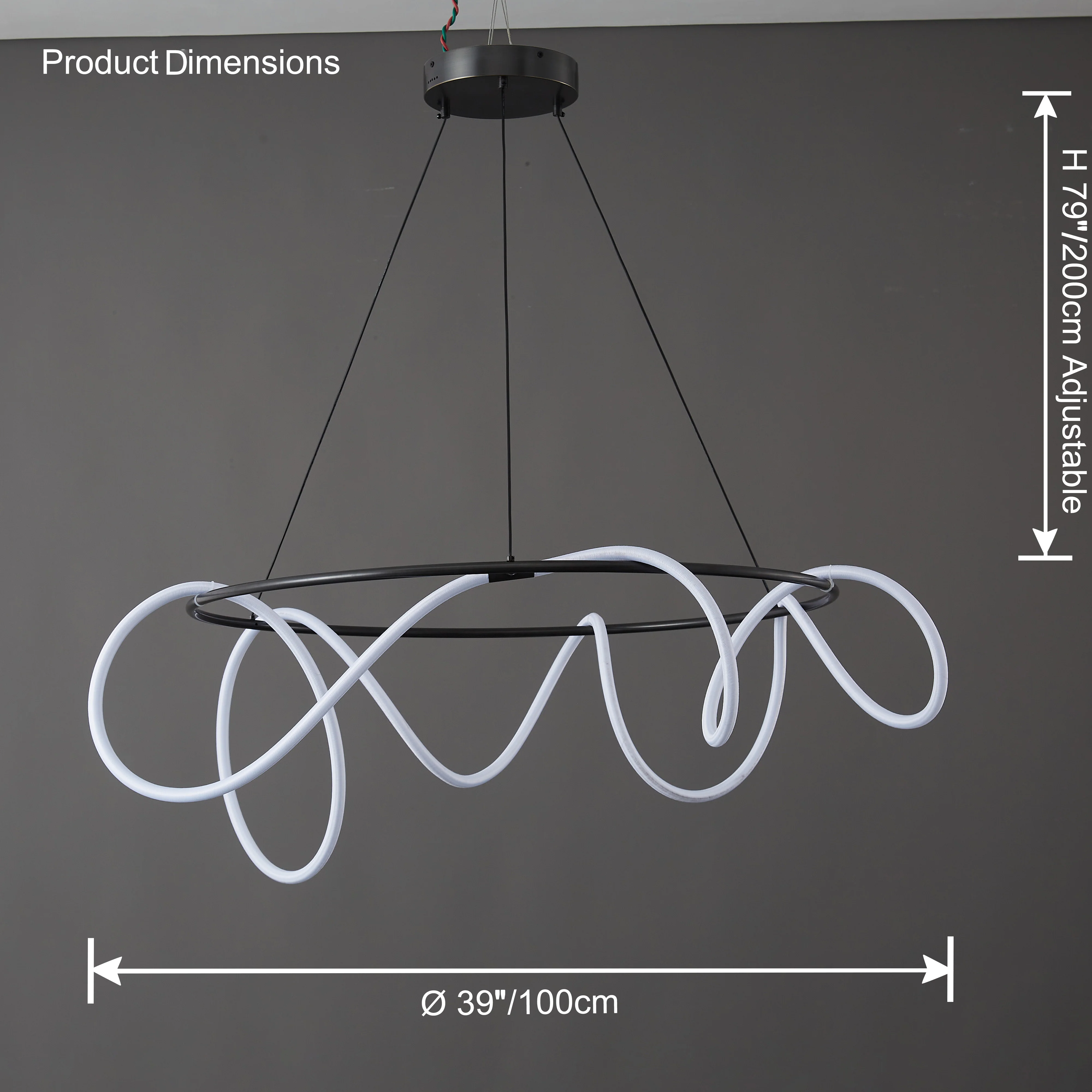 WOMO Rope Led Round Chandelier-WM2059b - Image 22
