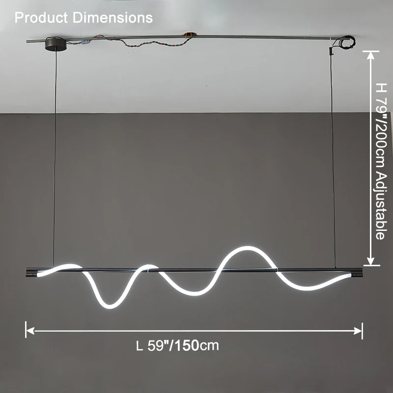 WOMO Rope Led Linear Chandelier-WM2756 - Image 14