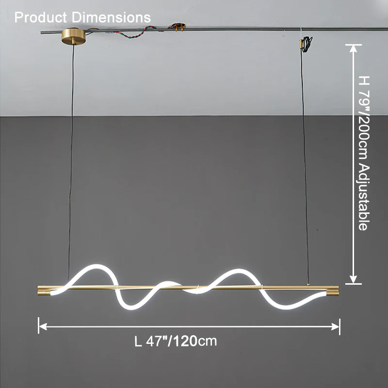WOMO Rope Led Linear Chandelier-WM2756 - Image 18