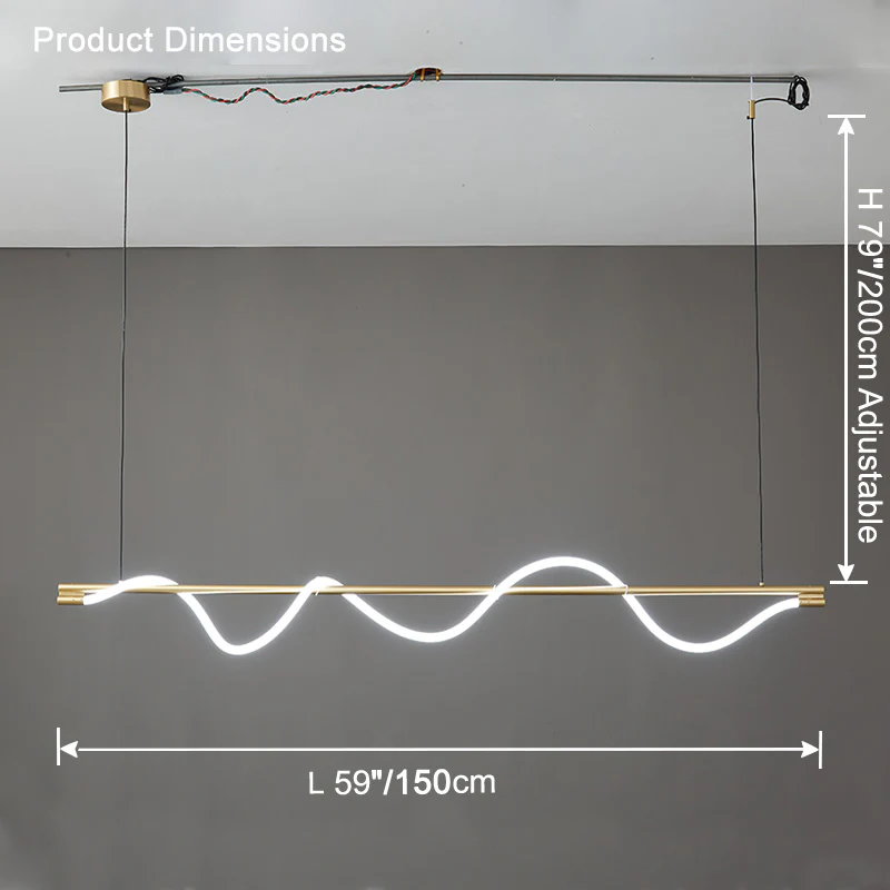 WOMO Rope Led Linear Chandelier-WM2756 - Image 20