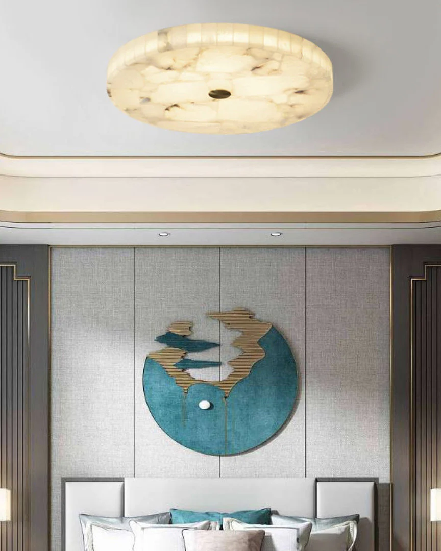 WOMO Round Alabaster Ceiling Light-WM1140 - Image 3