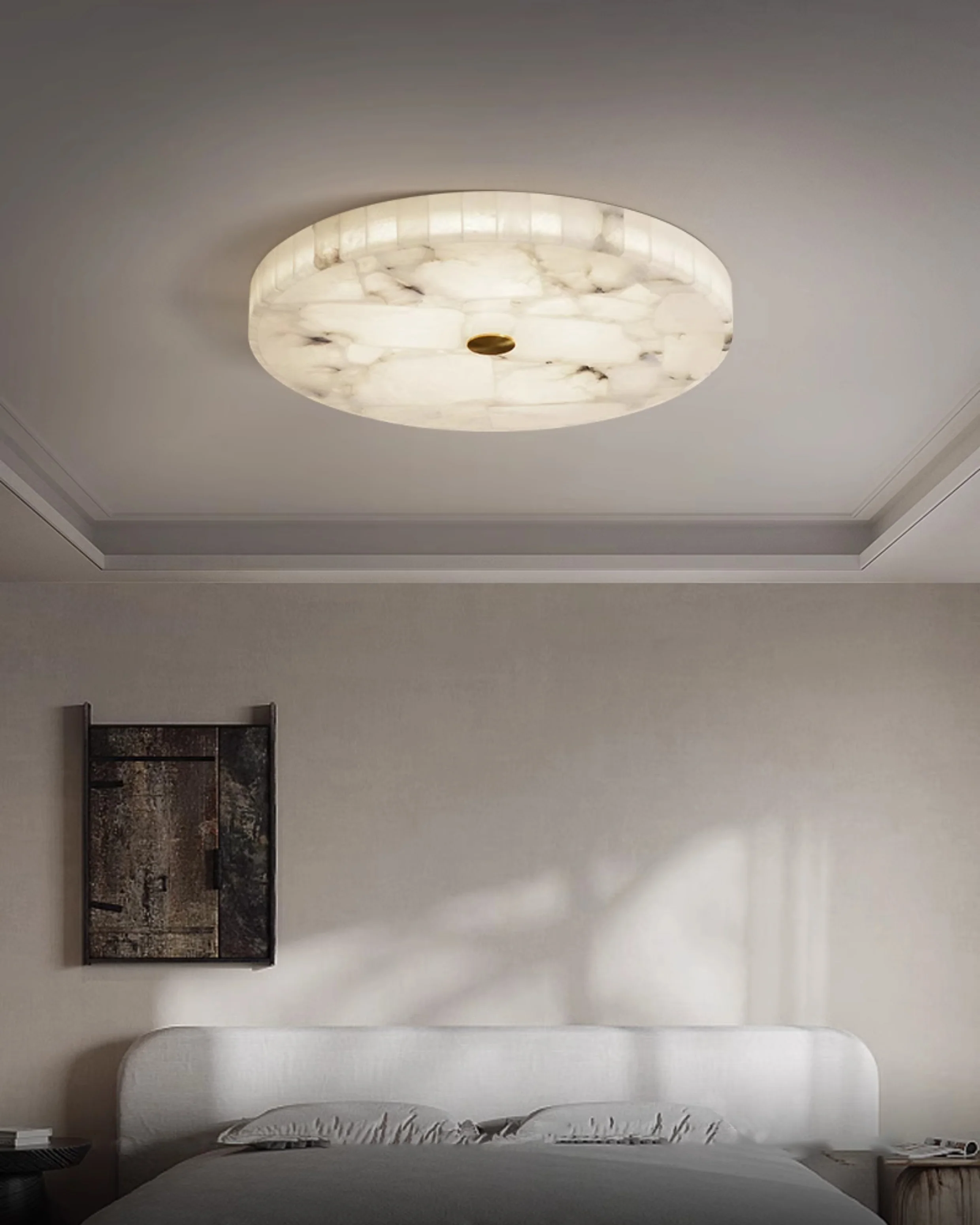 WOMO Round Alabaster Ceiling Light-WM1140 - Image 7