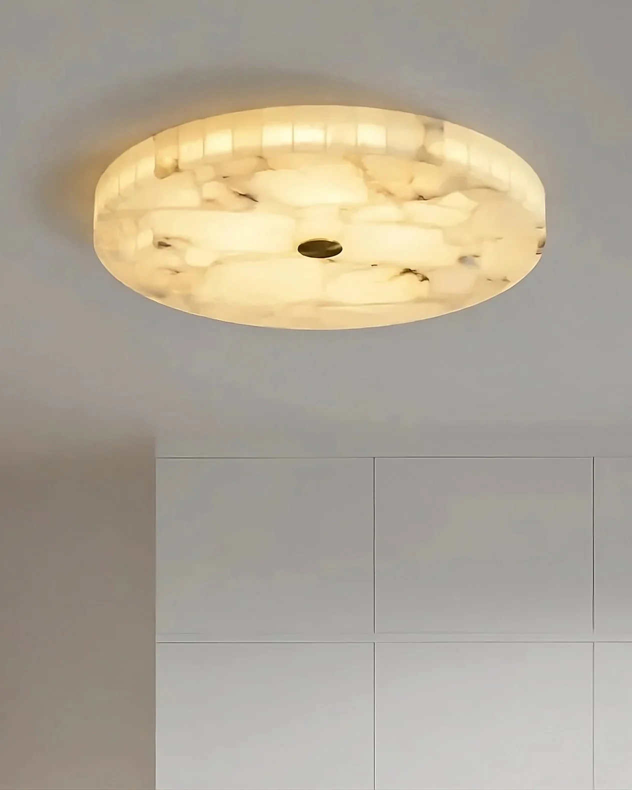 WOMO Round Alabaster Ceiling Light-WM1140 - Image 9