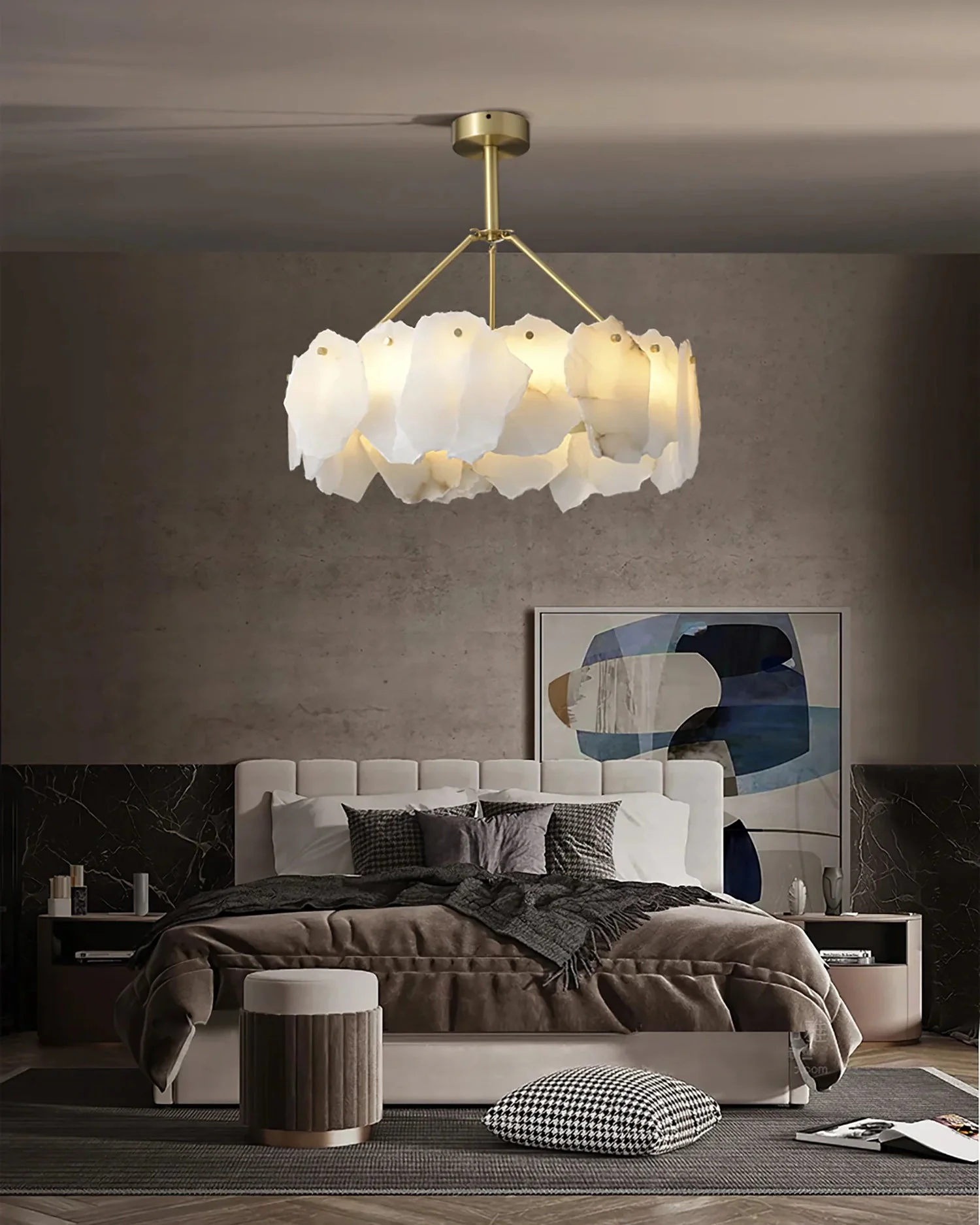WOMO Alabaster Round Chandelier-WM2392a - Image 4
