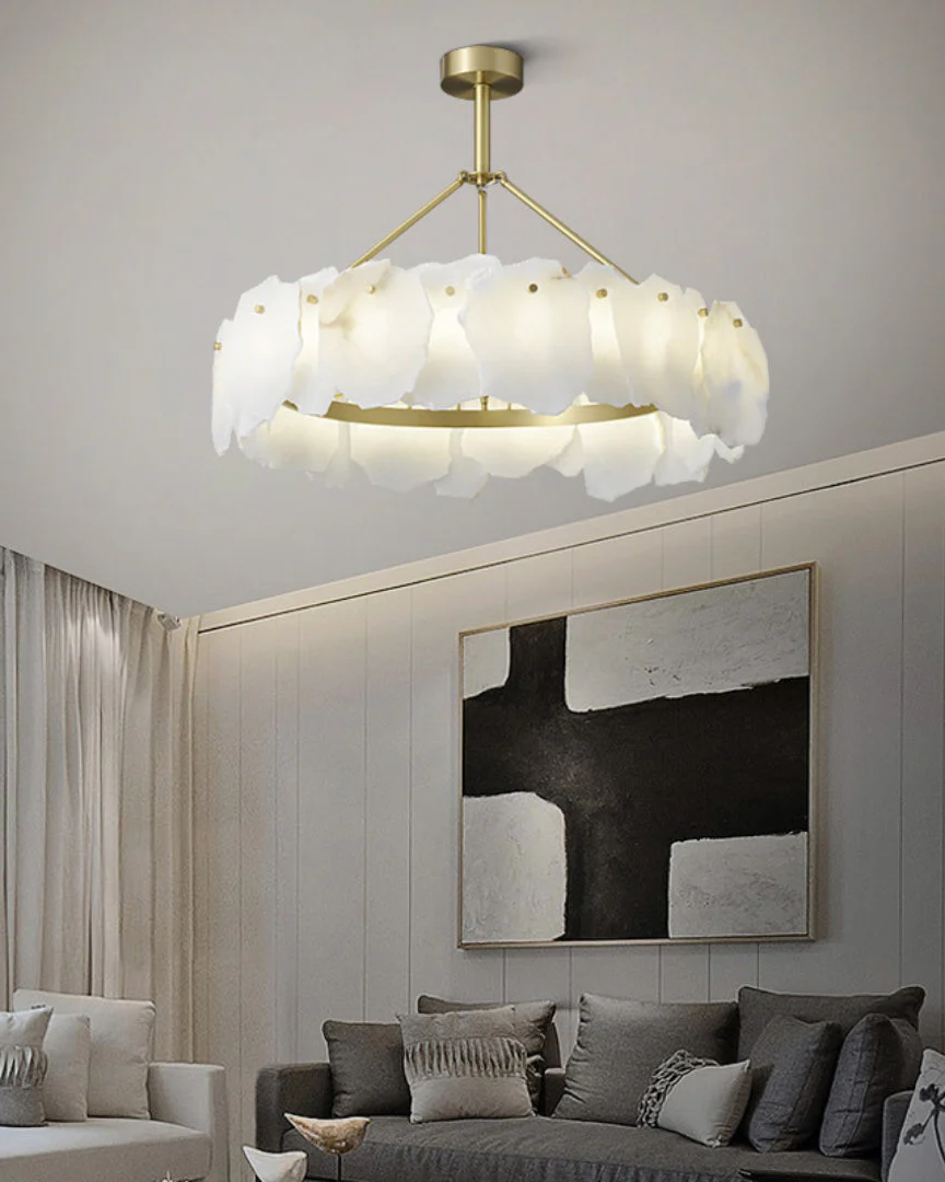 WOMO Alabaster Round Chandelier-WM2392a - Image 7