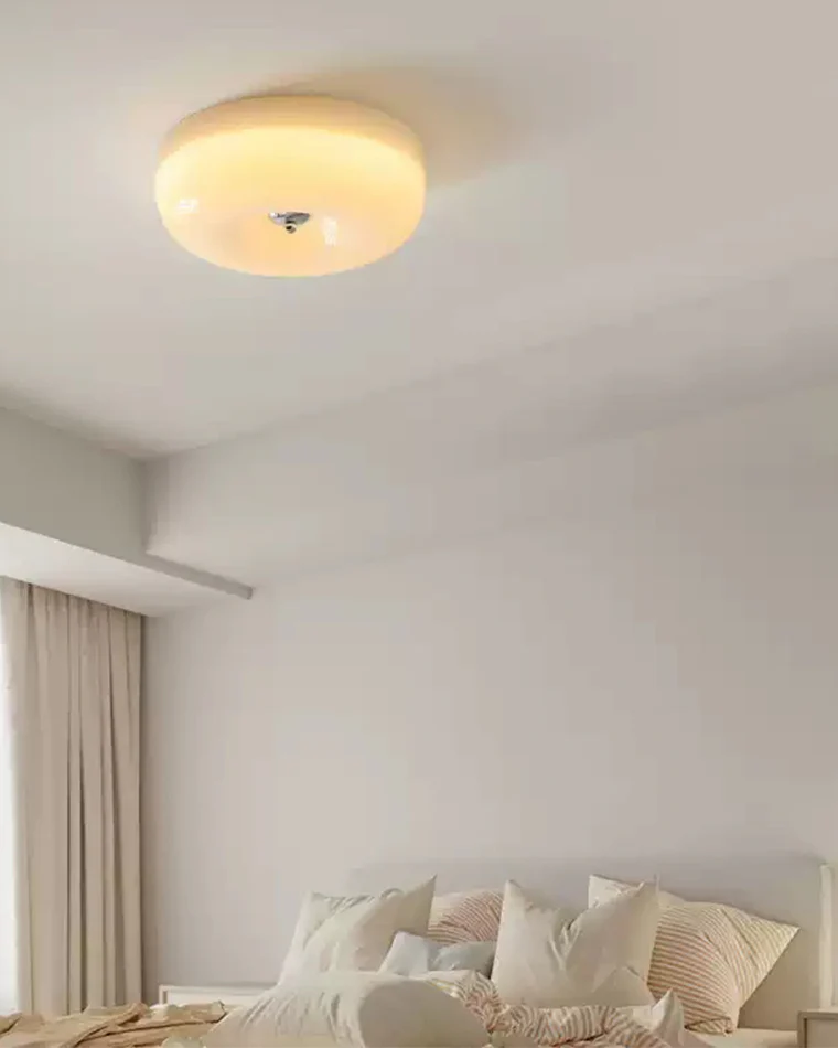 WOMO Round Milk Glass Flush Mount Ceiling Light-WM1134 - Image 23