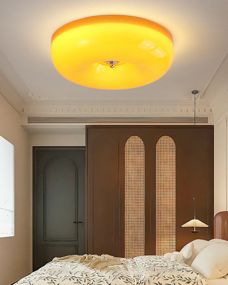WOMO Round Milk Glass Flush Mount Ceiling Light-WM1134 - Image 24
