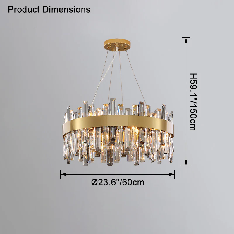 WOMO Round Crystal Chandelier-WM2487 - Image 15