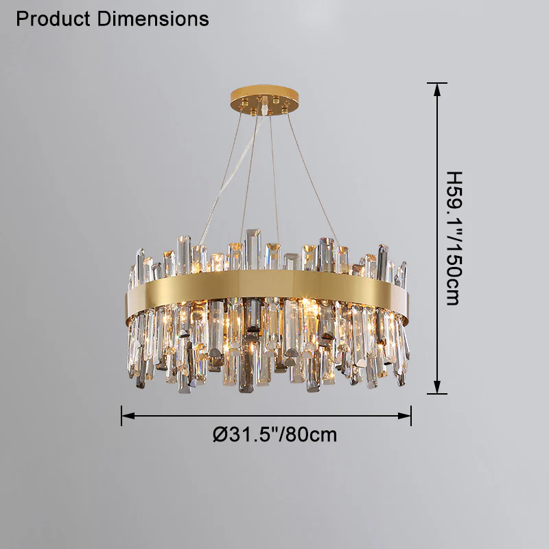 WOMO Round Crystal Chandelier-WM2487 - Image 17