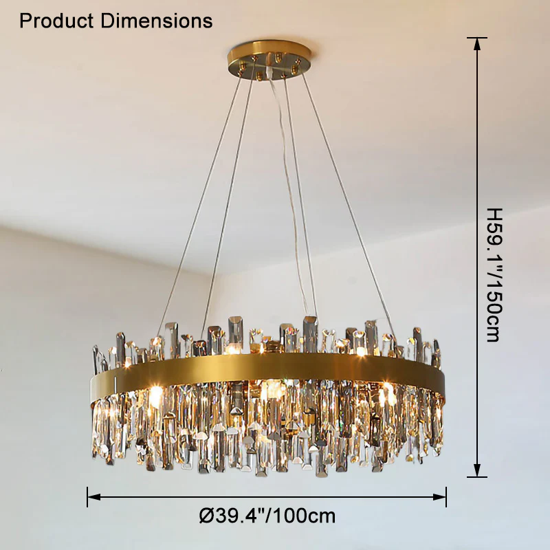 WOMO Round Crystal Chandelier-WM2487 - Image 19