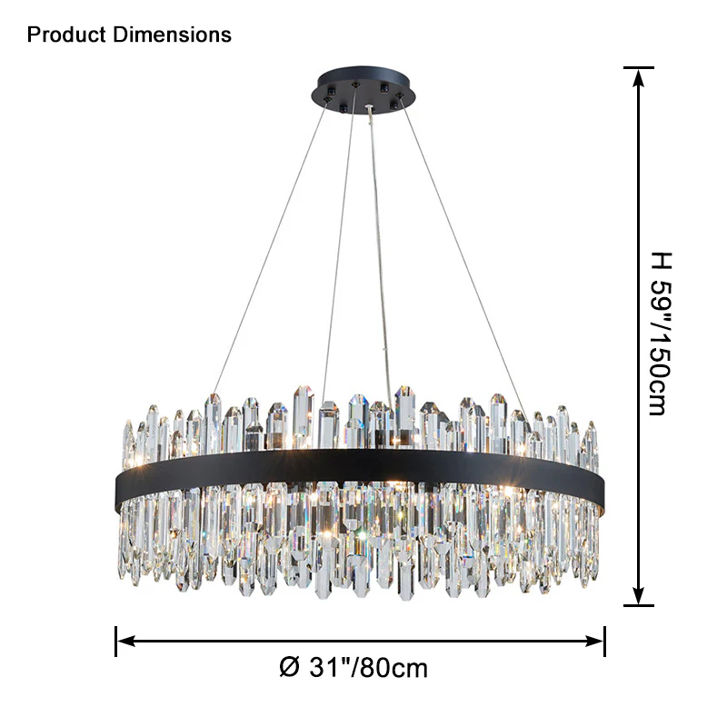 WOMO Round Crystal Chandelier-WM2488a - Image 34