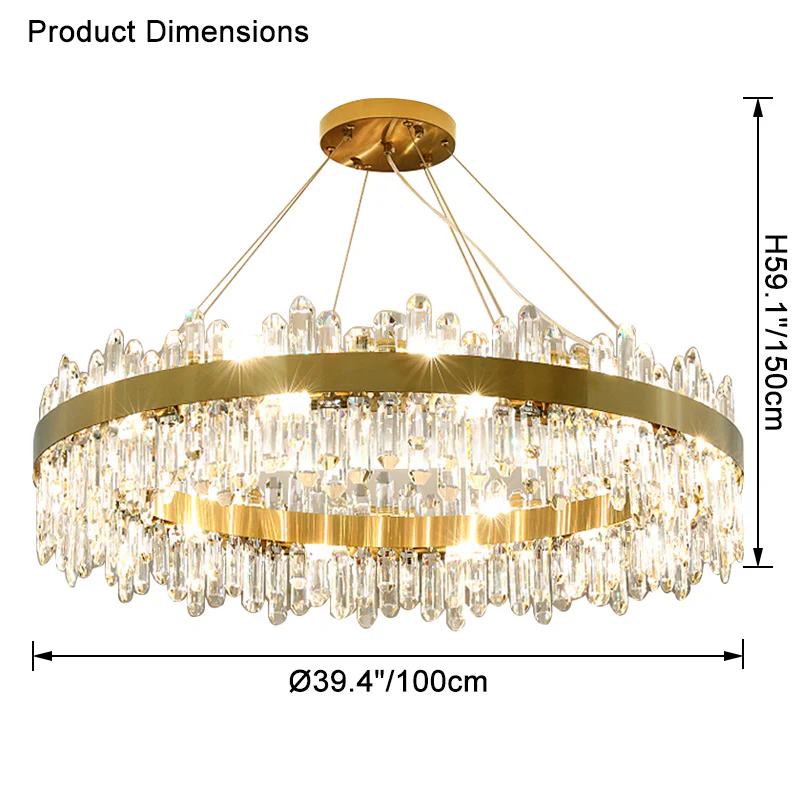WOMO Round Crystal Chandelier-WM2488a - Image 42