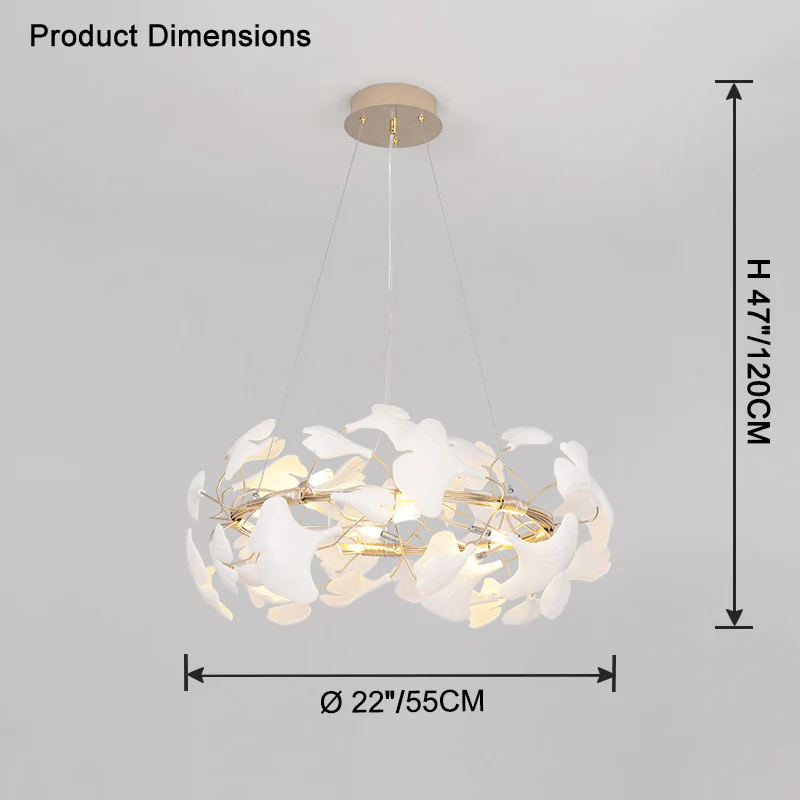 WOMO Gingko Round Chandelier-WM2419 - Image 15