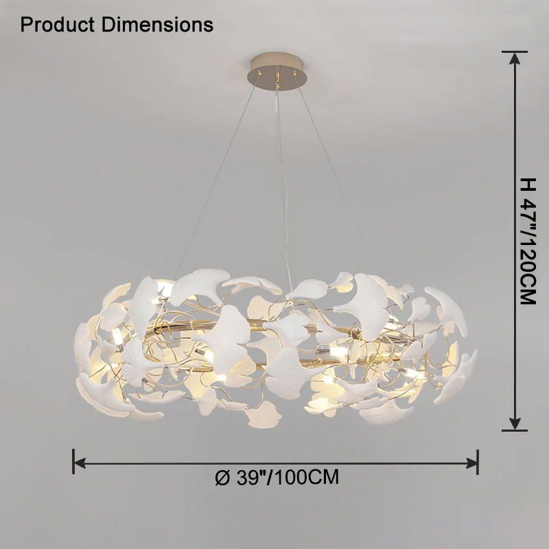 WOMO Gingko Round Chandelier-WM2419 - Image 17