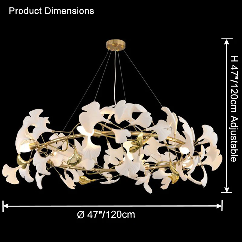 WOMO Gingko Round Chandelier-WM2422 - Image 14