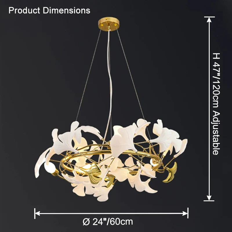 WOMO Gingko Round Chandelier-WM2422 - Image 16