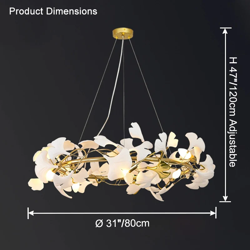WOMO Gingko Round Chandelier-WM2422 - Image 18