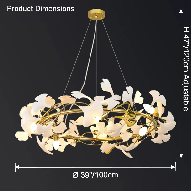 WOMO Gingko Round Chandelier-WM2422 - Image 20