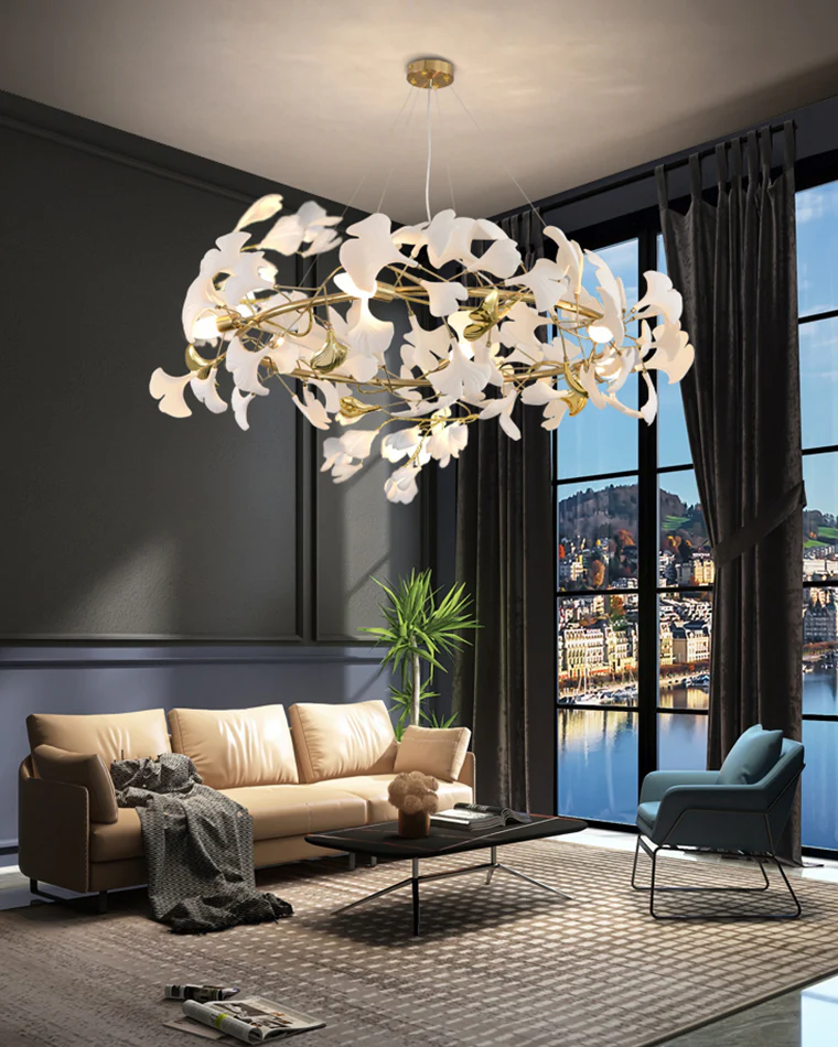 WOMO Gingko Round Chandelier-WM2422 - Image 4