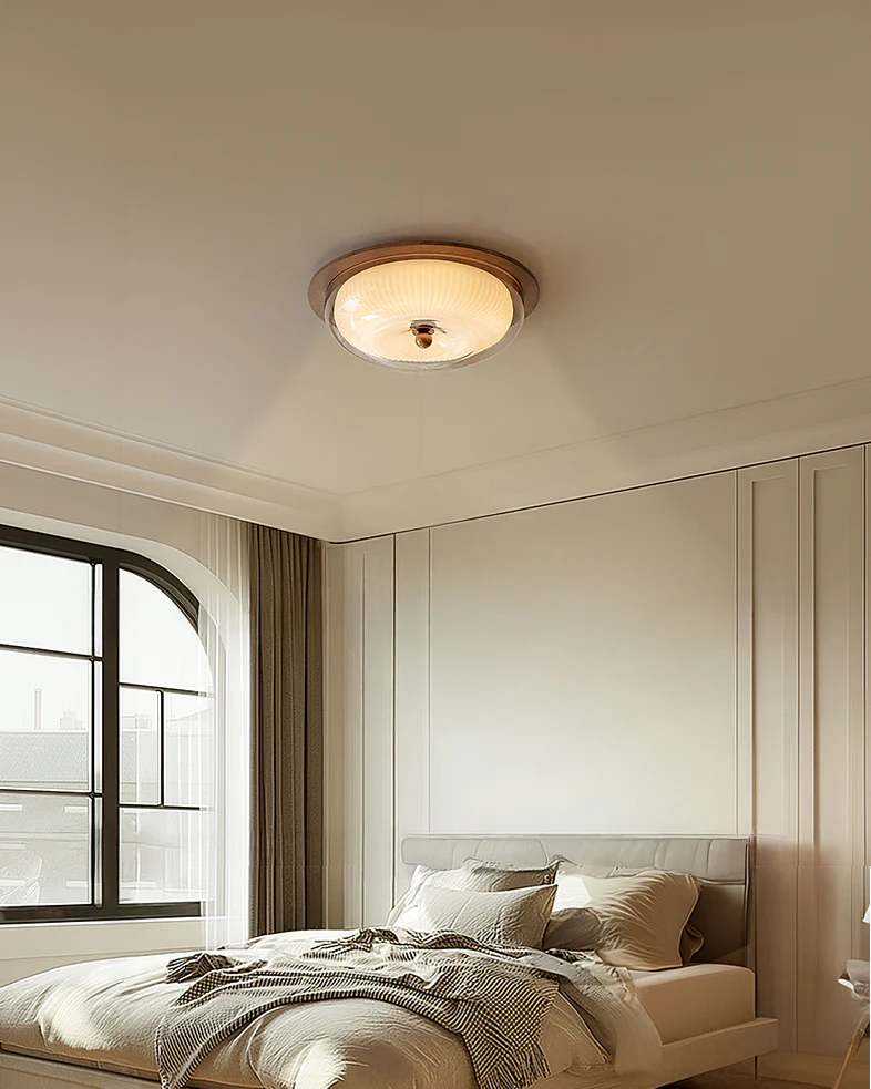WOMO Round Glass Flush Mount Ceiling Light-WM1189 - Image 4