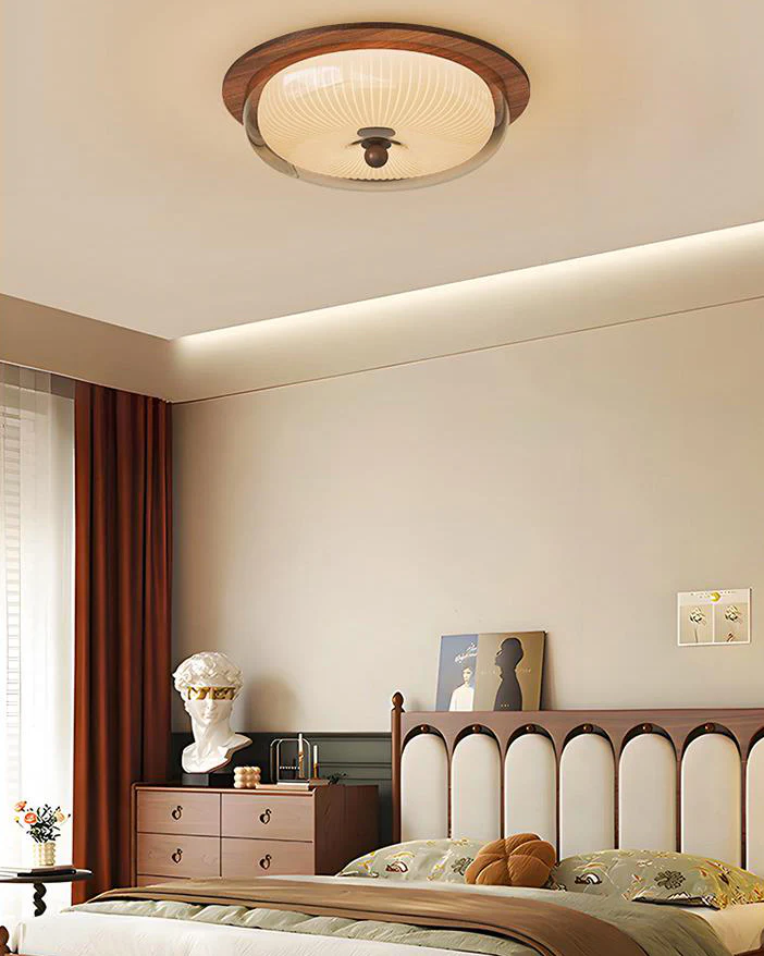 WOMO Round Glass Flush Mount Ceiling Light-WM1189 - Image 6