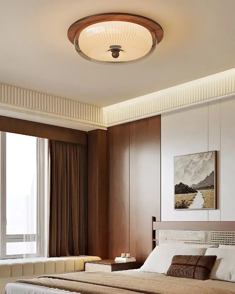 WOMO Round Glass Flush Mount Ceiling Light-WM1189 - Image 7