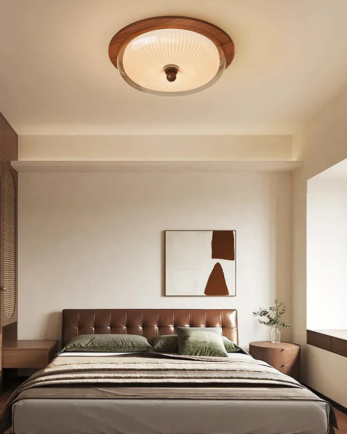 WOMO Round Glass Flush Mount Ceiling Light-WM1189 - Image 8