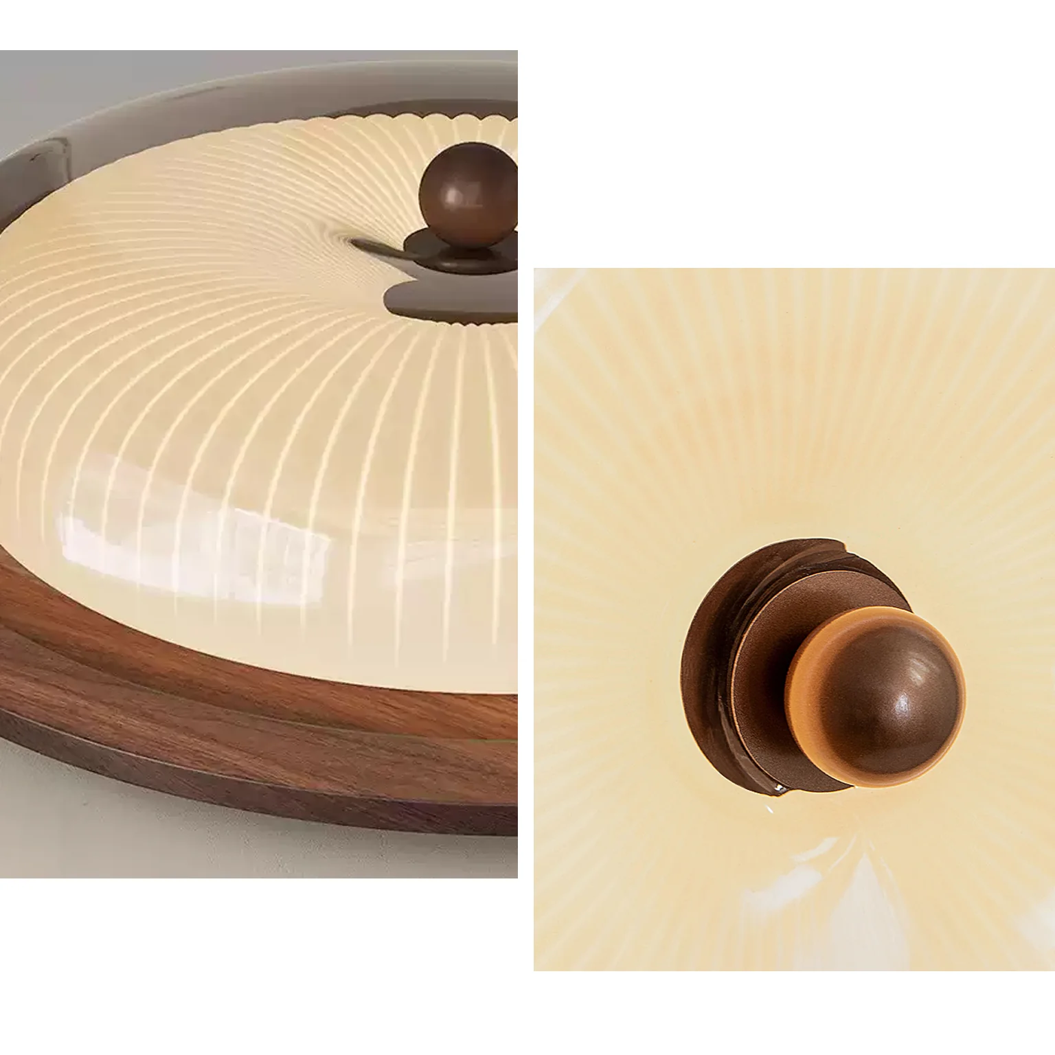 WOMO Round Glass Flush Mount Ceiling Light-WM1189 - Image 9