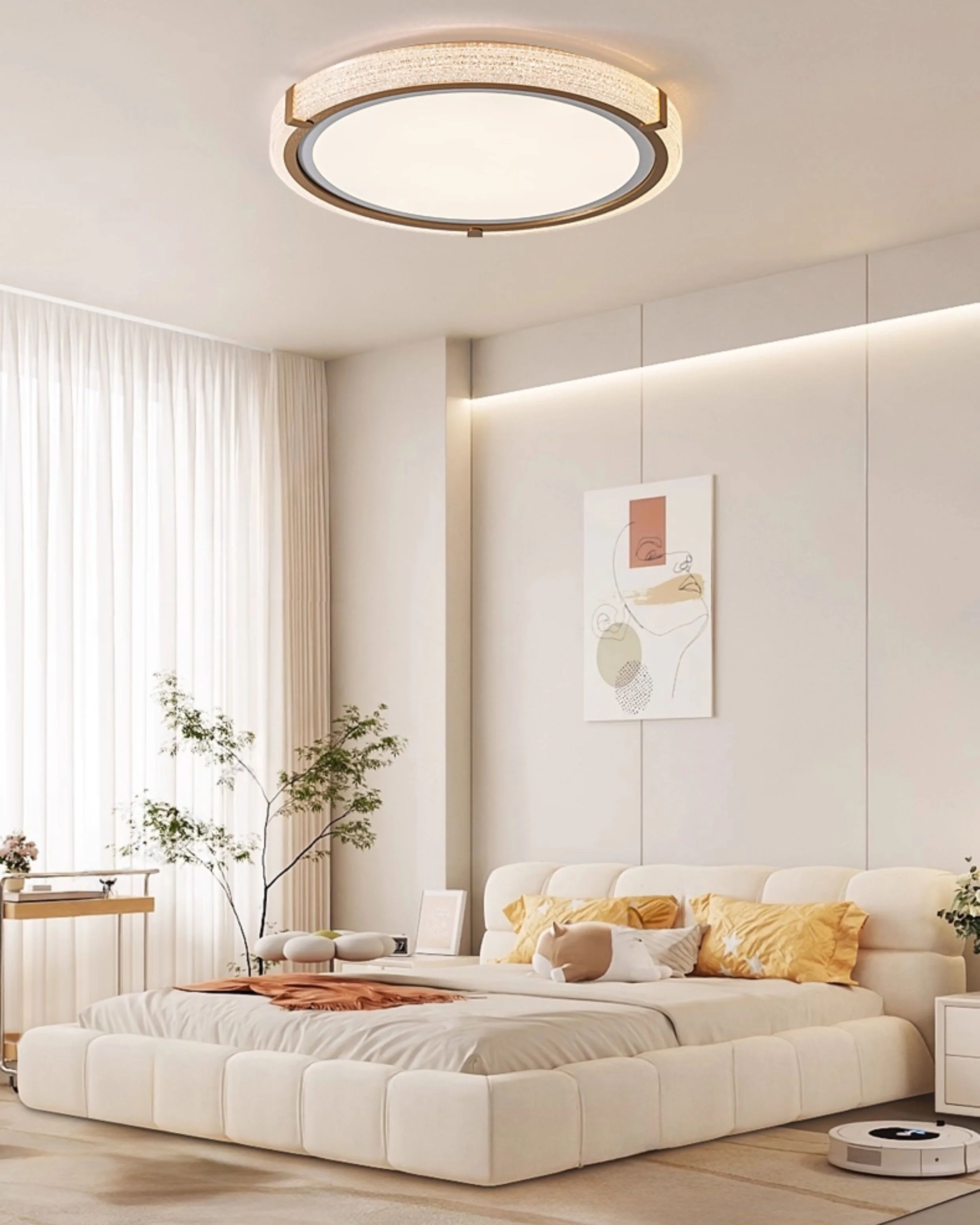 WOMO Acrylic Round Flush Mount Ceiling Light-WM1228 - Image 8