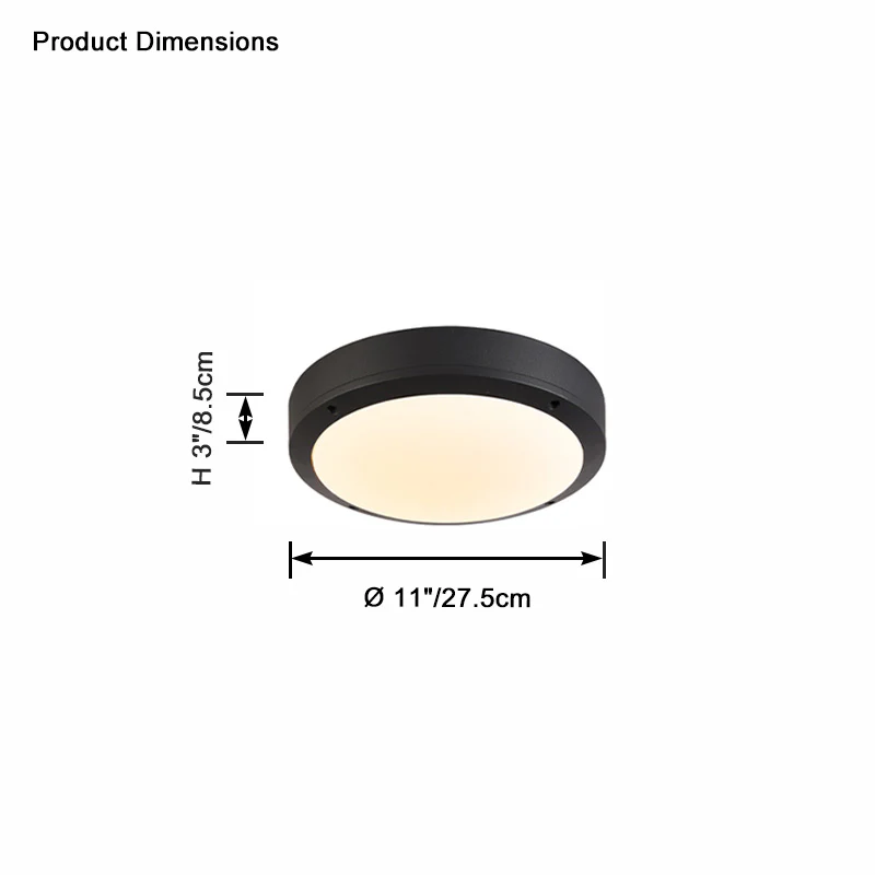 WOMO Round Outdoor Ceiling Light-WM9203 - Image 14