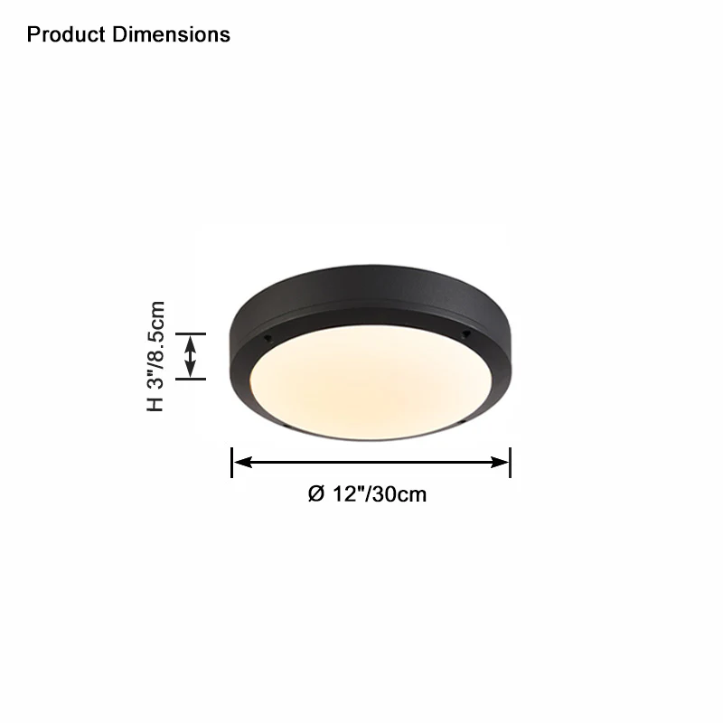 WOMO Round Outdoor Ceiling Light-WM9203 - Image 16