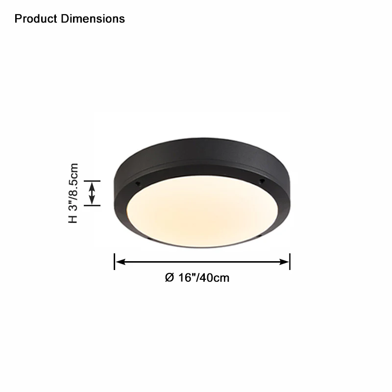 WOMO Round Outdoor Ceiling Light-WM9203 - Image 20