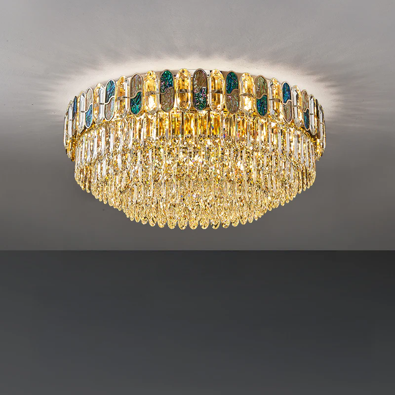 WOMO Round/Oval Shell Crystal Chandelier-WM3032 - Image 11