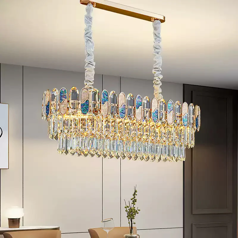WOMO Round/Oval Shell Crystal Chandelier-WM3032 - Image 4