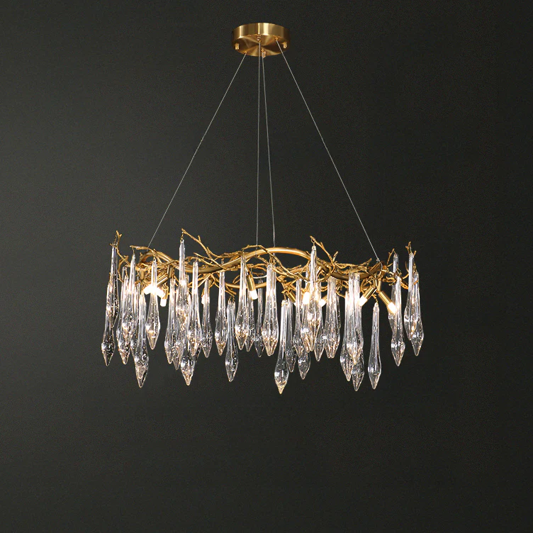 WOMO Round Raindrop Crystal Chandelier-WM3048 - Image 10